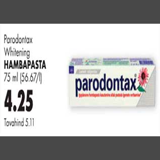 Allahindlus - Parodontax Whitening hambapasta