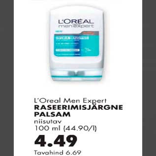 Allahindlus - L`Oreal Men Expert raseerimisjärgne palsam