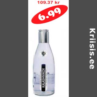 Allahindlus - Viin Vodka Kalashnikov 40% 0,5 l* (13,98l)