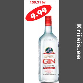 Allahindlus - Džinn Liviko Gin 38% 1 l