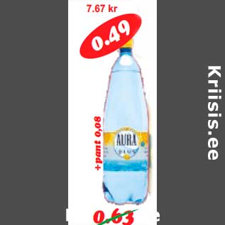 Allahindlus - Aura Plus sidrunimaitseline vesi 1,5 l(0,33l)