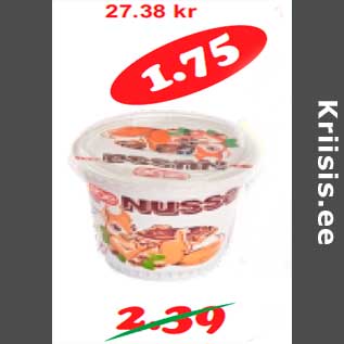 Allahindlus - Pähklikreem Cebe Nussa 400 g tops(4,38kg)