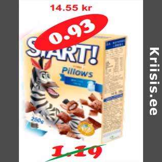 Allahindlus - Start Padjakesed piimamaitselise täidisega 250 g(3,72kg)