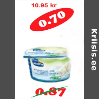 Allahindlus - Kodujuust 4% 200 g (3,50kg)