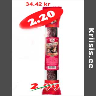 Allahindlus - Moskva täissuitsuvorst 250 g,(8,80kg) Nõo LT