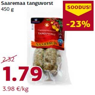 Allahindlus - Saaremaa tanguvorst 450 g