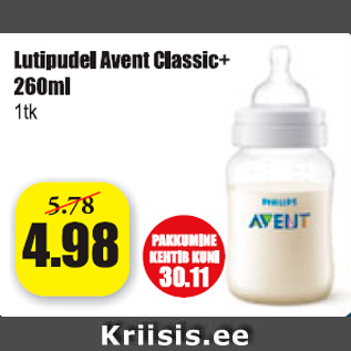Allahindlus - Lutipudel Avent Classic+