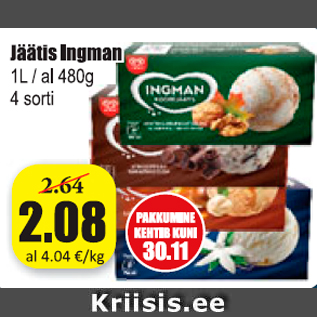Скидка - Мороженое Ingman