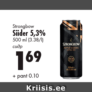 Allahindlus - Strongbow Siider 5,3%