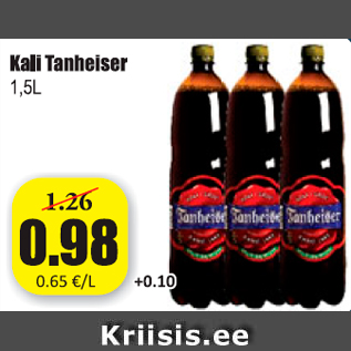 Allahindlus - Kali Tanheiser 1,5 l