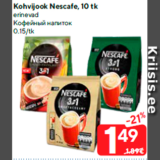 Allahindlus - Kohvijook Nescafe, 10 tk