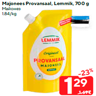 Allahindlus - Majonees Provansaal, Lemmik, 700 g