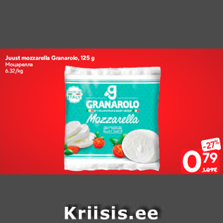 Allahindlus - Juust mozzarella Granarolo, 125 g