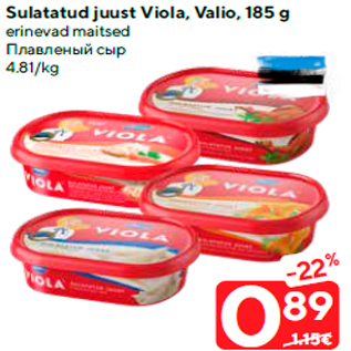 Allahindlus - Sulatatud juust Viola, Valio, 185 g