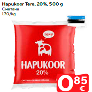 Allahindlus - Hapukoor Tere, 20%, 500 g