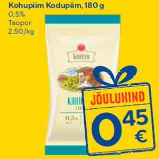 Allahindlus - Kohupiim Kodupiim, 180 g 0,5%