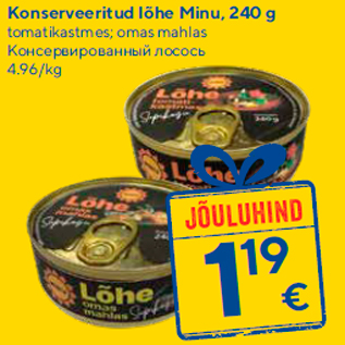 Allahindlus - Кonserveeritud lõhe Minu, 240 g