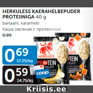 Allahindlus - HERKULESS KAERAHELBEPUDER PROTEINIGA 40 g