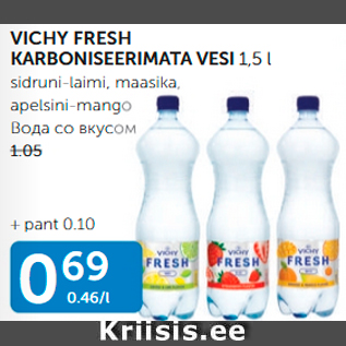 Allahindlus - VICHY FRESH KARBONISEERIMATA VESI 1,5 L