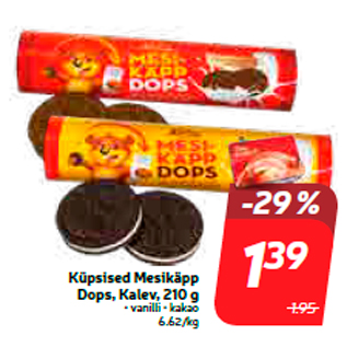 Allahindlus - Küpsised Mesikäpp Dops, Kalev, 210 g