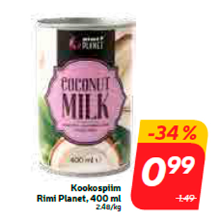 Allahindlus - Kookospiim Rimi Planet, 400 ml