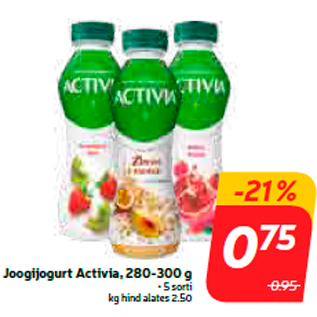 Скидка - Йогурт питьевой Activia, 280-300 г