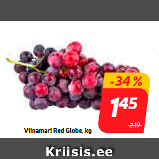 Allahindlus - Viinamari Red Globe, kg