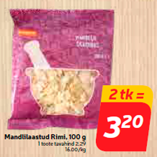 Allahindlus - Mandlilaastud Rimi, 100 g