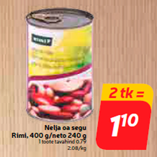 Allahindlus - Nelja oa segu Rimi, 400 g/neto 240 g