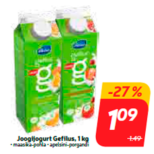 Allahindlus - Joogijogurt Gefilus, 1 kg