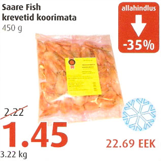 Allahindlus - Saare Fish krevetid koorimata