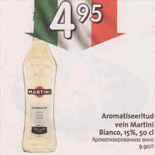 Allahindlus - Aromatiseeritud vein Martini Bianko