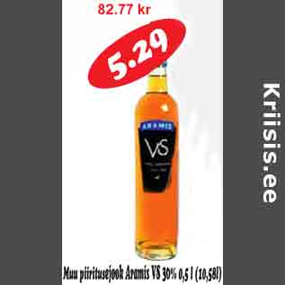Скидка - Алкогольный напиток Aramis VS 30% 0,5л