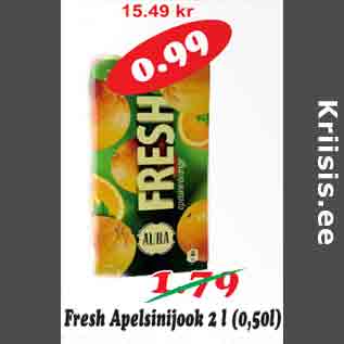 Allahindlus - Fresh Apelsinijook 2 l