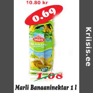 Скидка - Банановый нектар Marli 1л