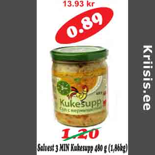 Allahindlus - Salvest 3 MIN Kukesupp 480 g