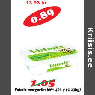 Allahindlus - Voimix margariin 60% 400g