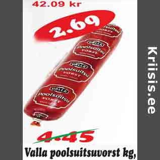 Allahindlus - Valla poolsuitsuvorst kg