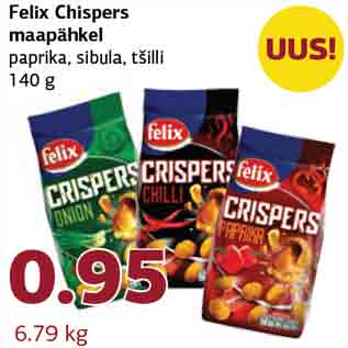 Allahindlus - Felix Chispers maapähkel paprika, sibula, tšilli 140 g
