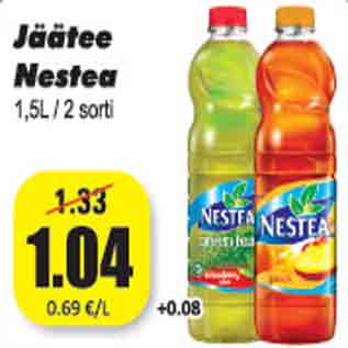 Allahindlus - Jäätee Nestea 1,5l / 2 sorti