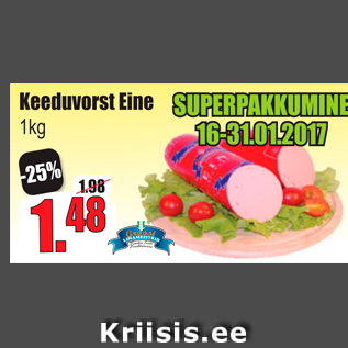 Allahindlus - Keeduvorst Eine 1 kg