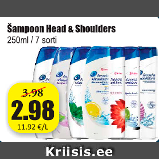 Скидка - Шампунь Head & Shoulders