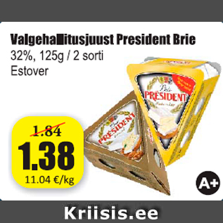 Allahindlus - Valgehallitusjuust President Brie