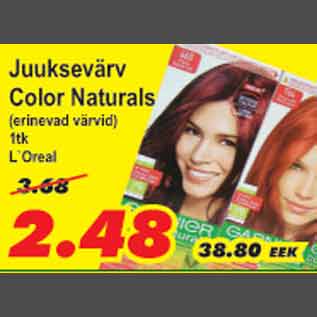 Allahindlus - Juuksevärv Color Naturals