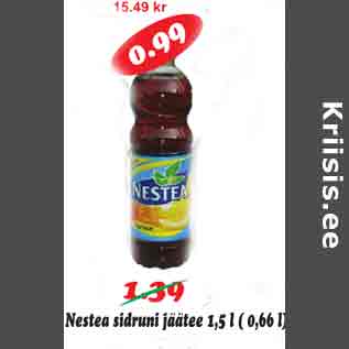 Скидка - Лимонный холодный чай Nestea 1,5 л