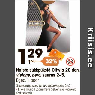Скидка - Женские колготки, размеры: 2–5