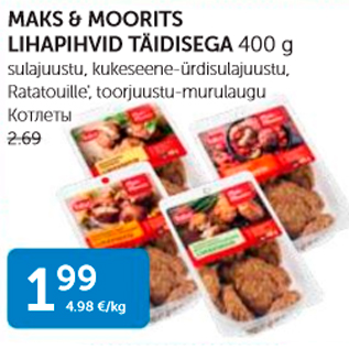 Allahindlus - MAKS / MOORITS LIHAPIHVID TÄIDISEGA 400 G