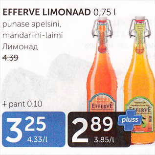 Allahindlus - EFFERVE LIMONAAD 0,75 L