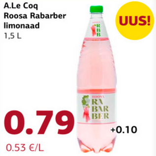 Allahindlus - A.Le Coq Roosa Rabarber limonaad 1,5 L