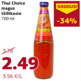 Allahindlus - Thai Choice magus tšillikaste 700 ml